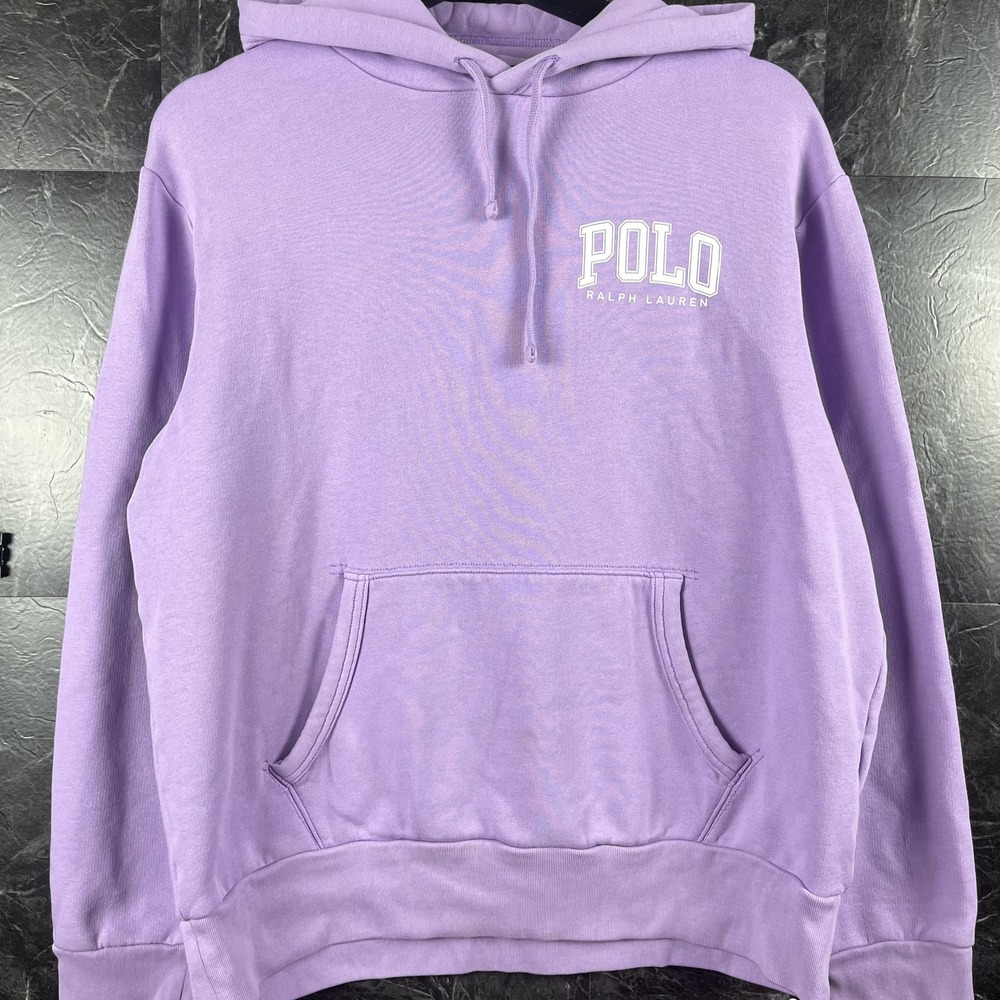 Polo Ralph Lauren Women's Purple Spell Logo Hoodie Large -Flaws